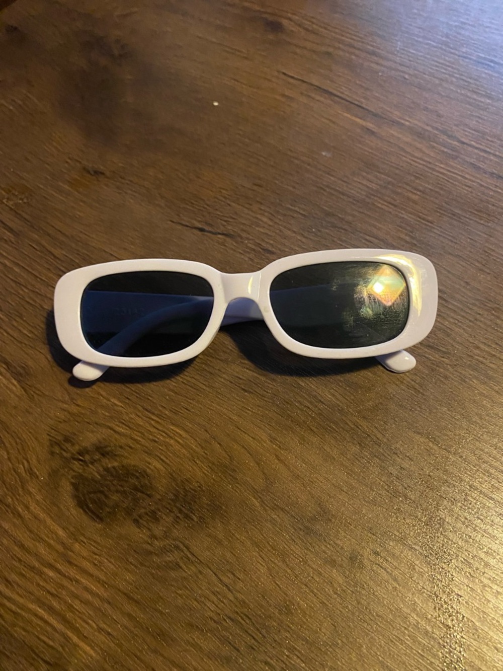 Small Rectangular White Fashion Sunglasses